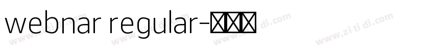 webnar regular字体转换